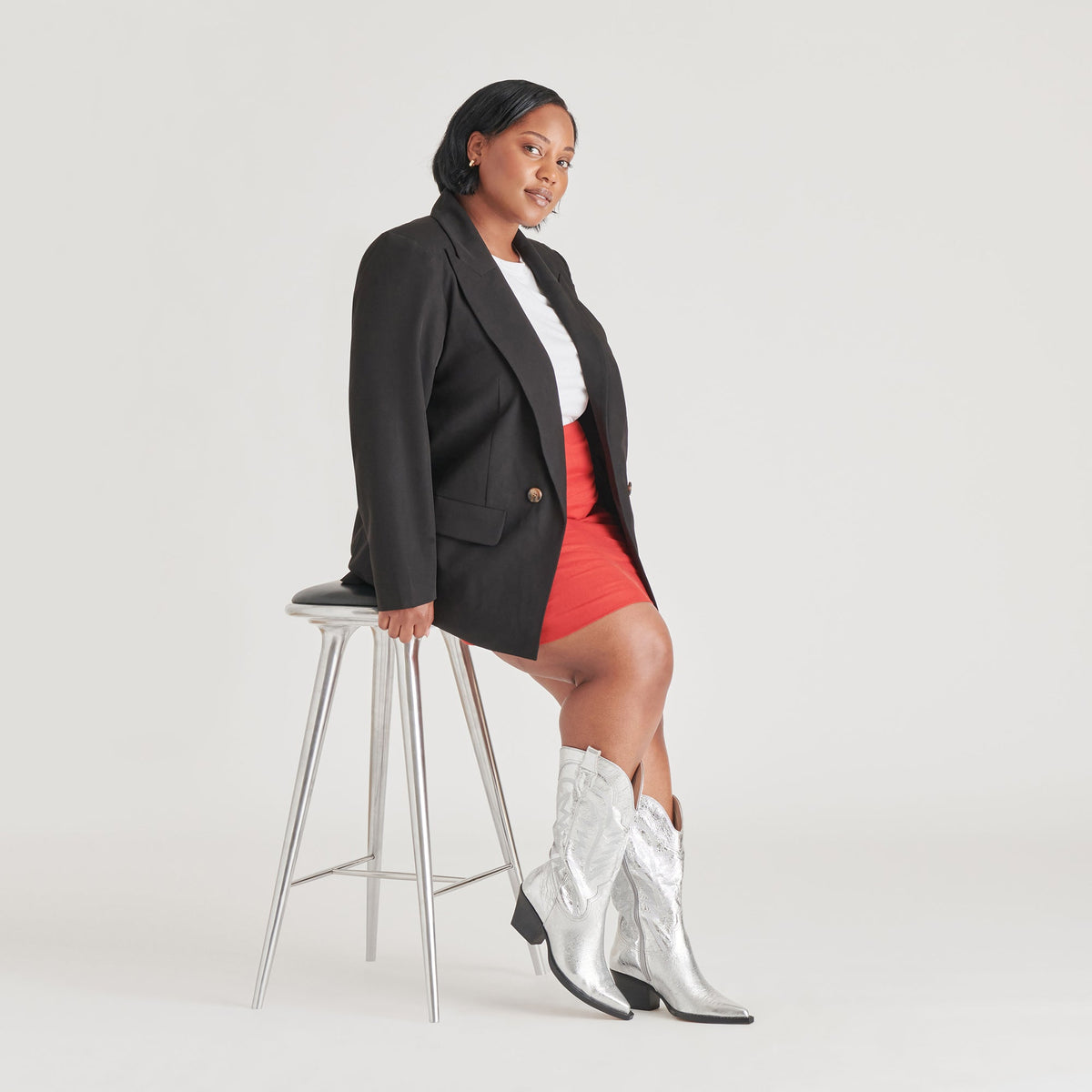 Ryland Extra Wide Calf Silver Boots | Dolce Vita