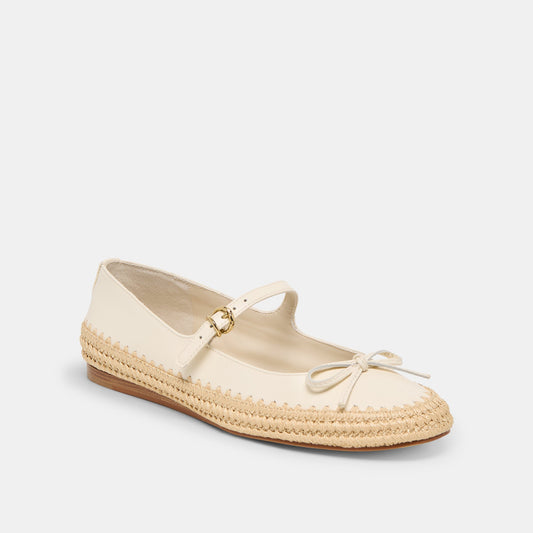 Betony Off White Leather Ballet Flats | Dolce Vita