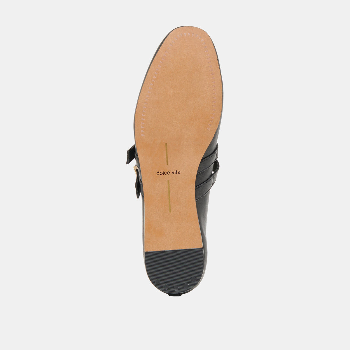 BAYLEE WIDE BALLET FLATS BLACK LEATHER | Dolce Vita