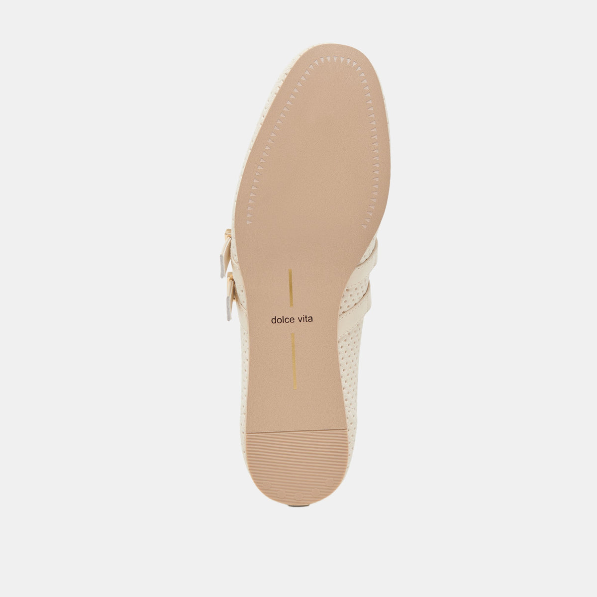 Baylee Wide Bone Perforated Suede Ballet Flats | Dolce Vita