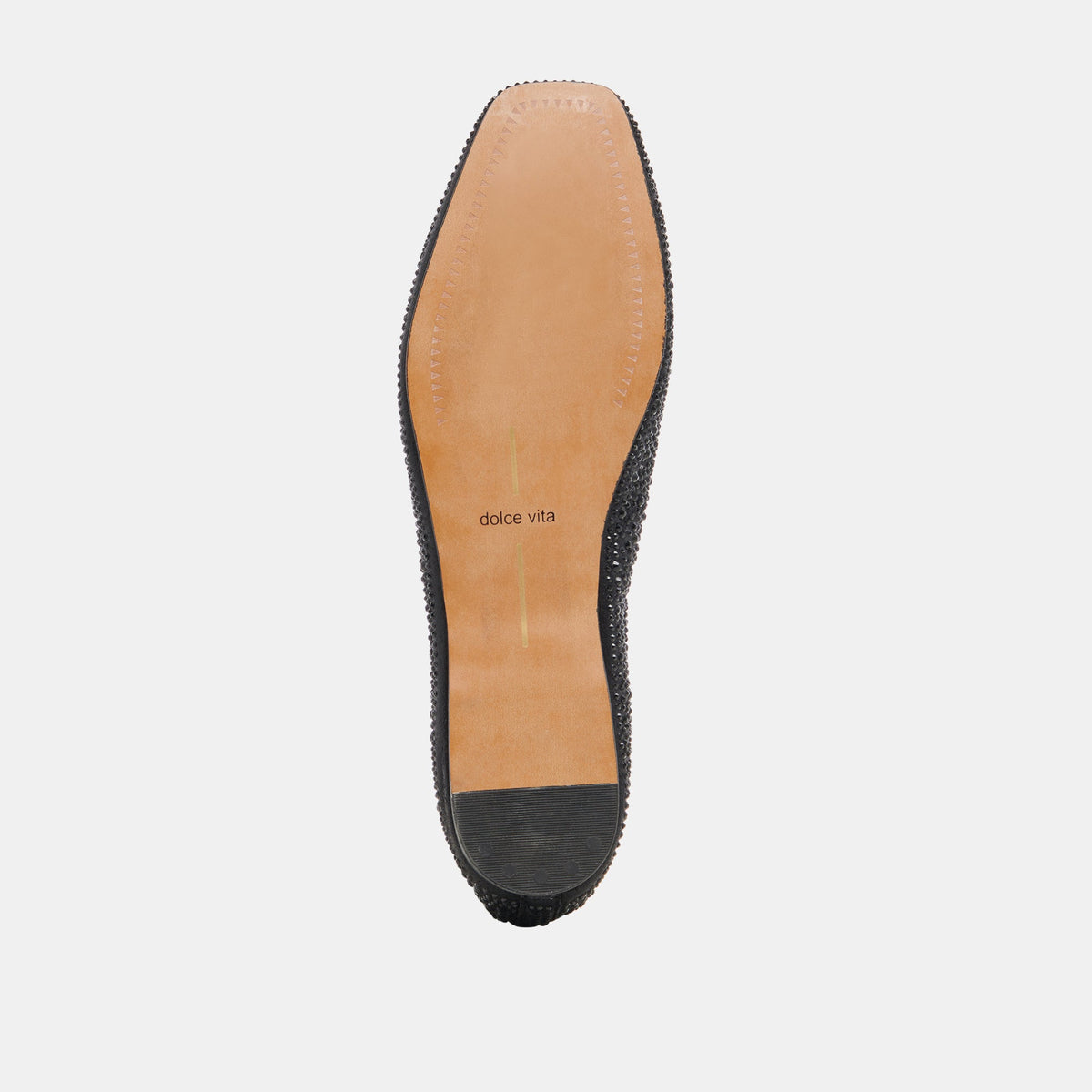 REYES CRYSTAL BALLET FLATS BLACK METALLIC CRYSTAL | Dolce Vita