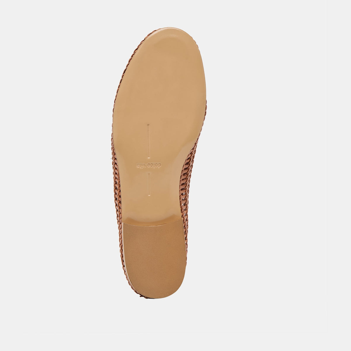 Armond Cognac Woven Leather Flats | Dolce Vita