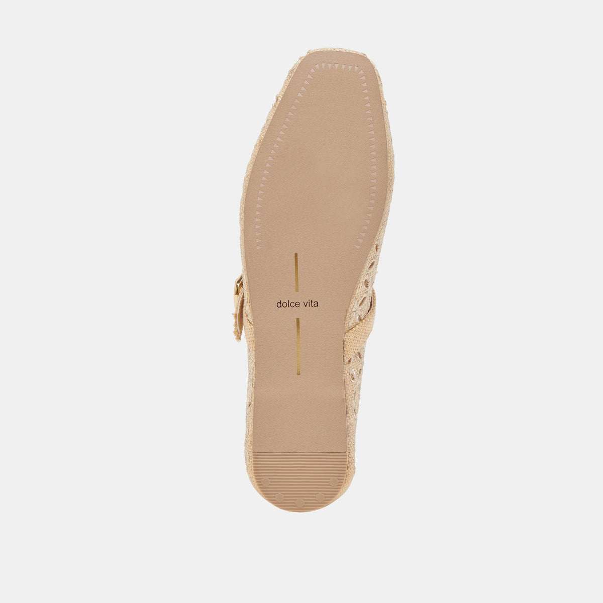 RODNI EYELET PERF BALLET FLATS LT NATURAL WOVEN RAFFIA | Dolce Vita
