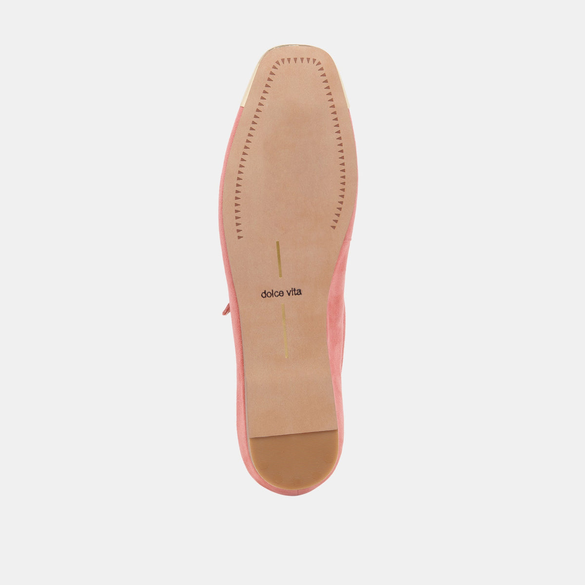 REYES TOE CAP BALLET FLATS CORAL SUEDE | Dolce Vita
