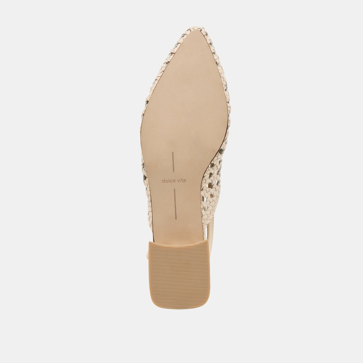 Birdie Off White Woven Leather Flats | Dolce Vita