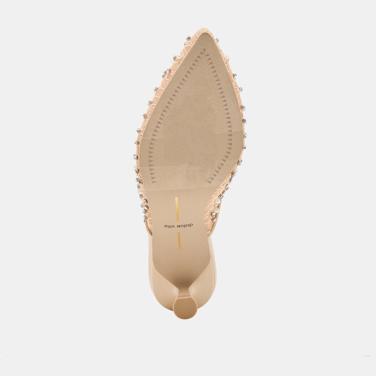 Cleo Pearl Blush Lace Mesh Heels | Dolce Vita