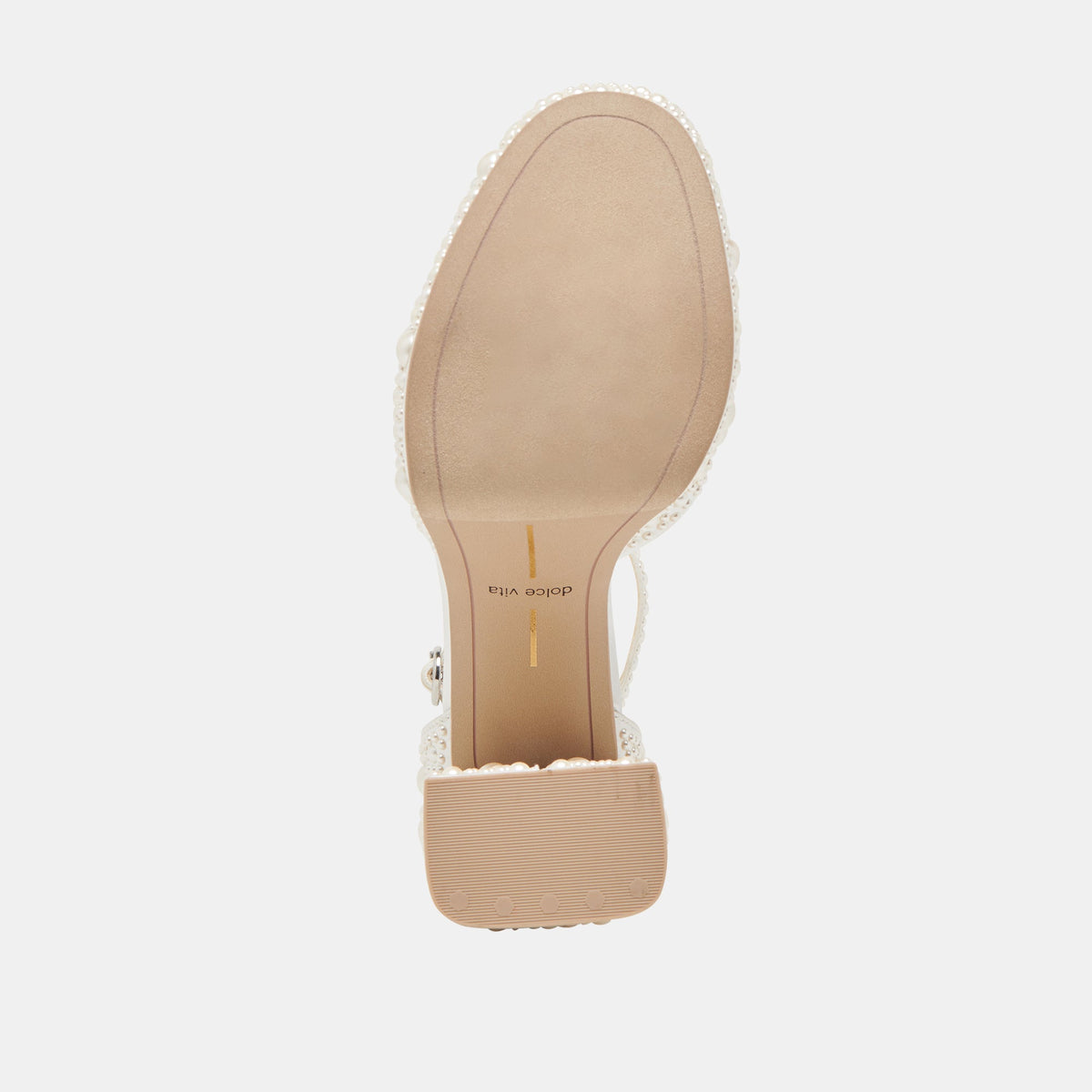 PANDRO PEARL WIDE HEELS TRUE WHITE SATIN | Dolce Vita