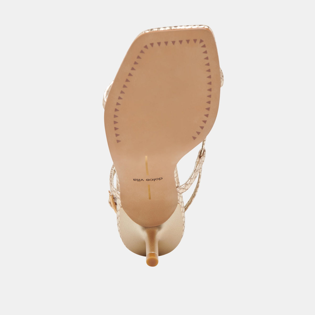 LAURY HEELS CHAMPAGNE EMBOSSED LEATHER | Dolce Vita