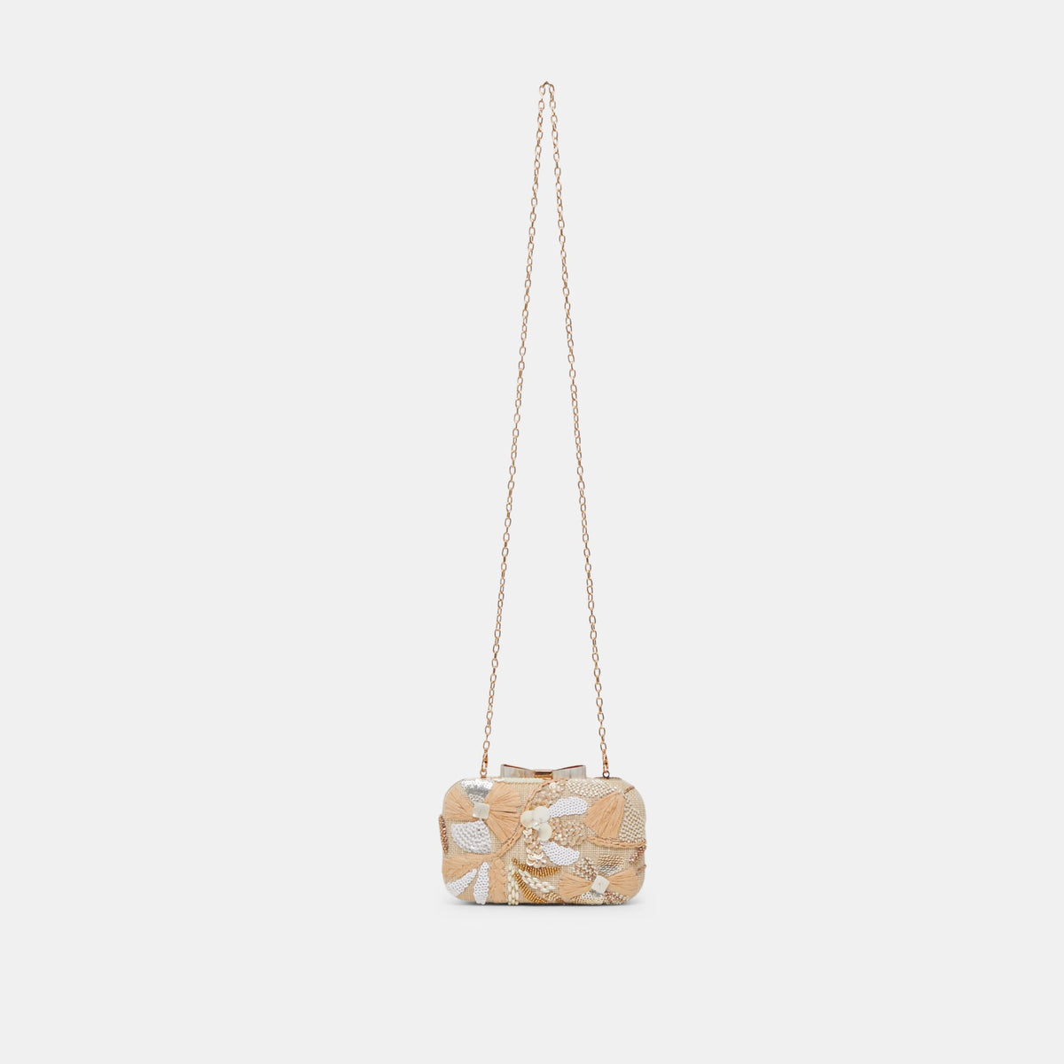 DAISY CLUTCH NATURAL MULTI BEADED | Dolce Vita