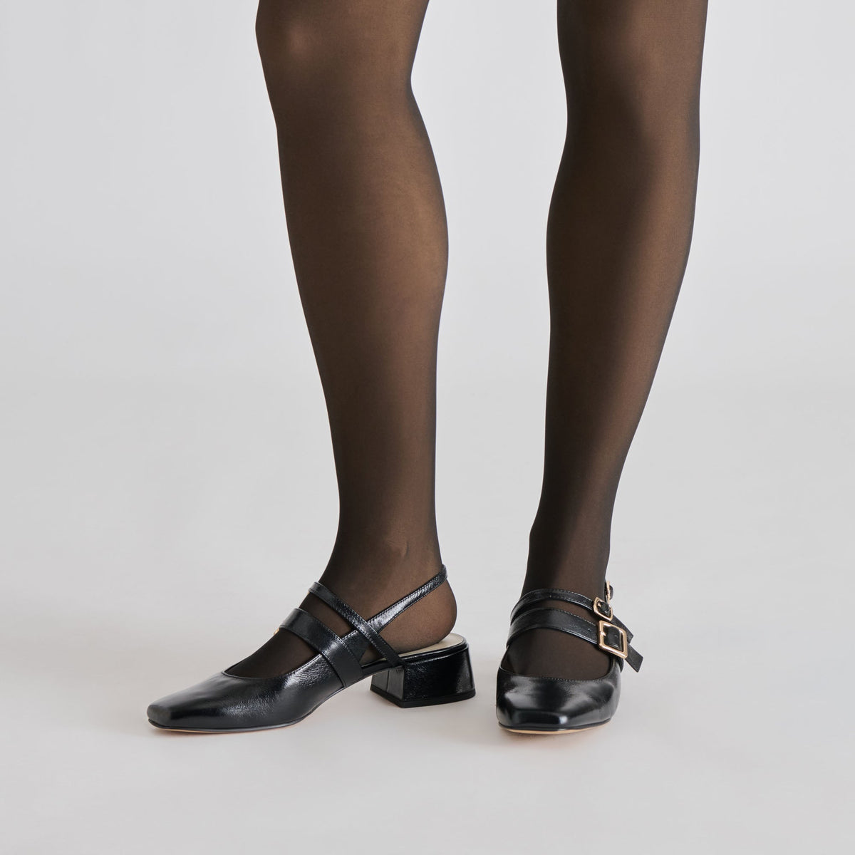 SHEER ILLUSION THERMAL TIGHTS BLACK | Dolce Vita