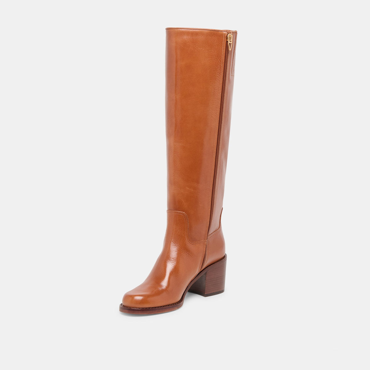 Lucyle Tan Leather Wide Calf Boots | Dolce Vita