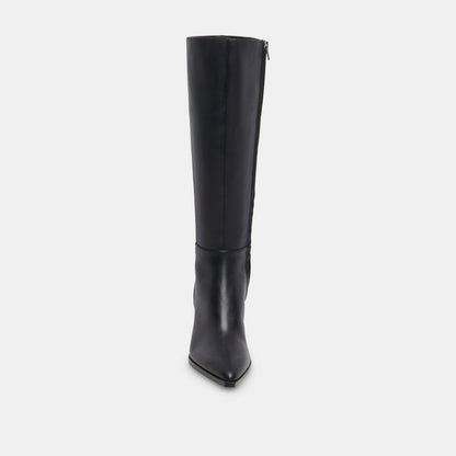 Auggie Black Leather Boots | Dolce Vita