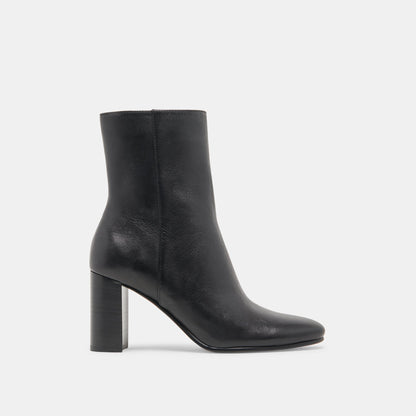 SUZY BOOTIES BLACK LEATHER | Dolce Vita