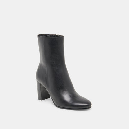 SUZY BOOTIES BLACK LEATHER | Dolce Vita