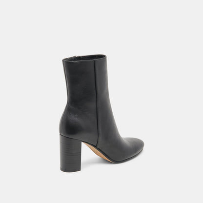 SUZY BOOTIES BLACK LEATHER | Dolce Vita