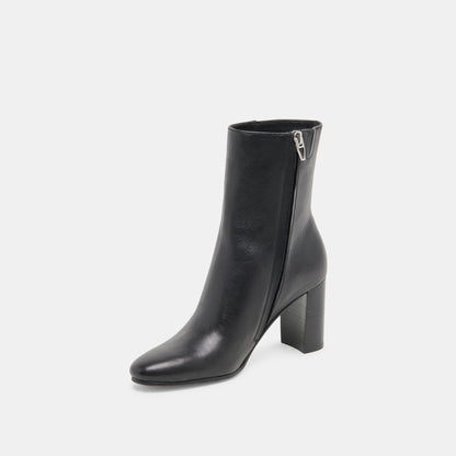 SUZY BOOTIES BLACK LEATHER | Dolce Vita