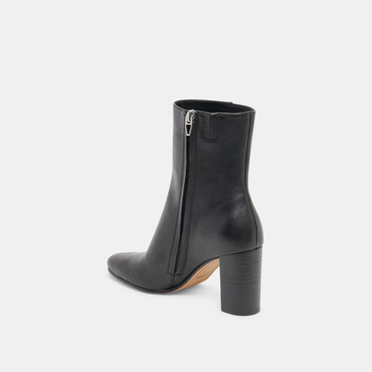 SUZY BOOTIES BLACK LEATHER | Dolce Vita