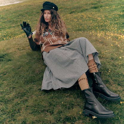 Simaya H2O Waterproof Black Leather Boots | Dolce Vita