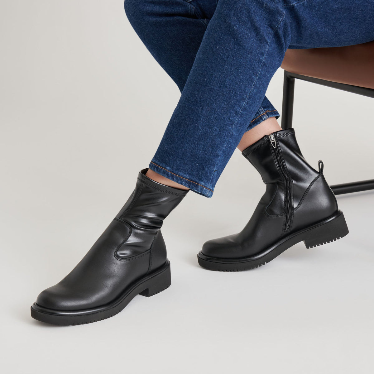 Simaya H2O Waterproof Black Leather Boots | Dolce Vita