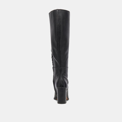 Fynn Boots Onyx Leather | Dolce Vita