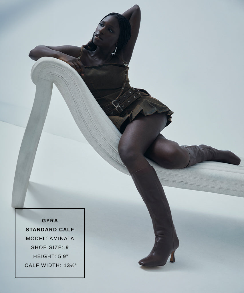 GYRA BOOTS CHOCOLATE LEATHER | Dolce Vita