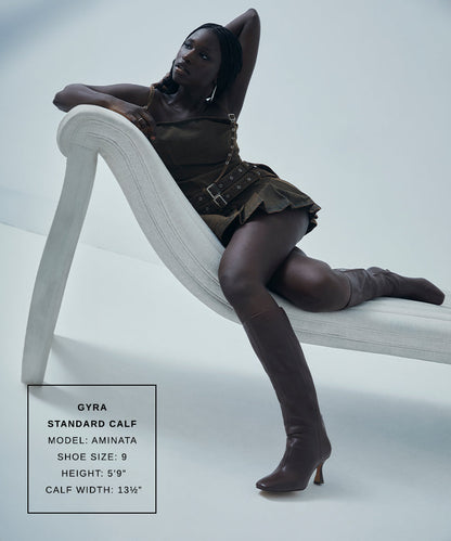 GYRA BOOTS CHOCOLATE LEATHER | Dolce Vita