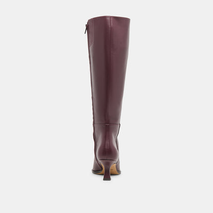 Auggie Wine Leather Boots | Dolce Vita