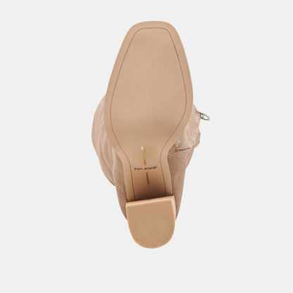 FYNN Wide Calf Boots Truffle Suede | Dolce Vita