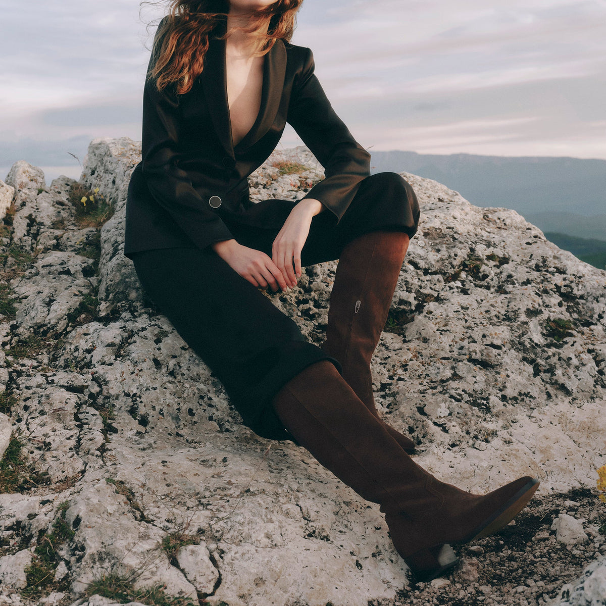 Virona H2O Waterproof Dk Brown Suede Boots | Dolce Vita