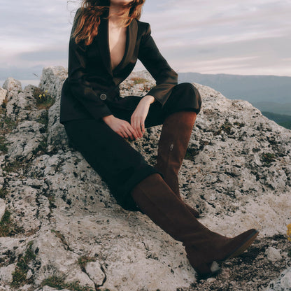 Virona H2O Waterproof Dk Brown Suede Boots | Dolce Vita
