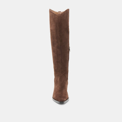 Virona H2O Waterproof Dk Brown Suede Boots | Dolce Vita