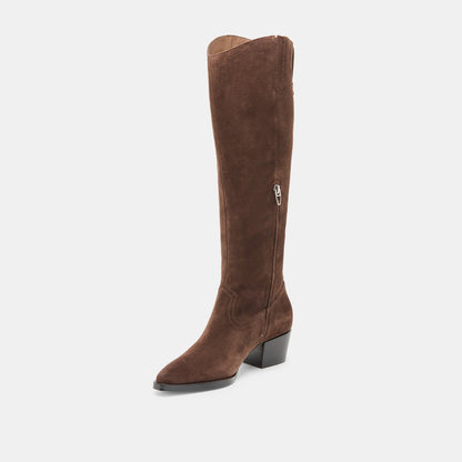 Virona H2O Waterproof Dk Brown Suede Boots | Dolce Vita