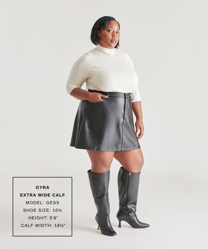 Gyra Extra Wide Calf Black Boots | Dolce Vita