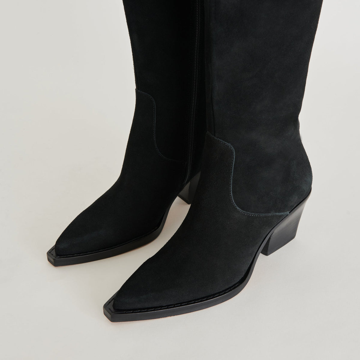 Raj Extra Wide Calf Onyx Suede Boots | Dolce Vita