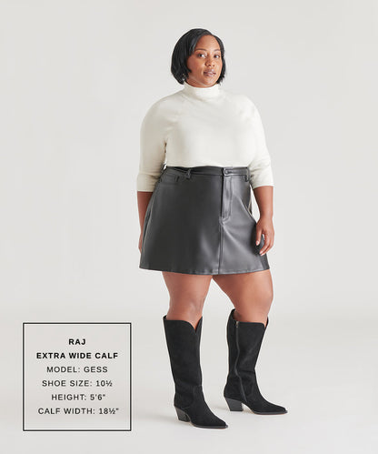 Raj Extra Wide Calf Onyx Suede Boots | Dolce Vita
