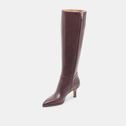 Aldy Mulberry Leather Boots | Dolce Vita