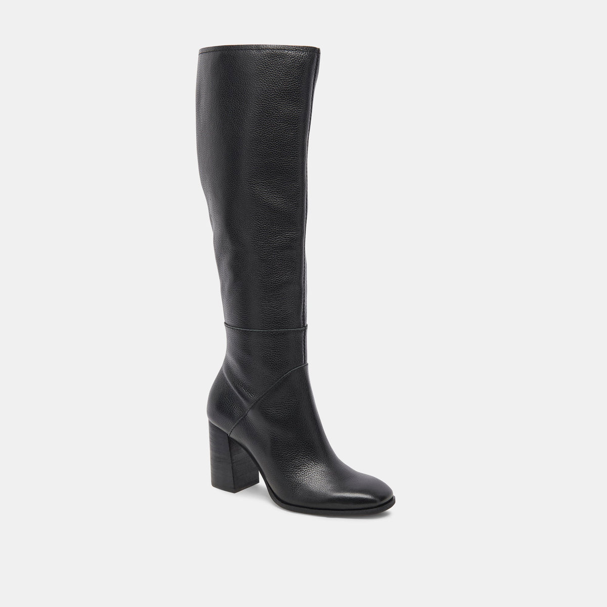 FYNN Wide Calf Boots Onyx Leather | Dolce Vita