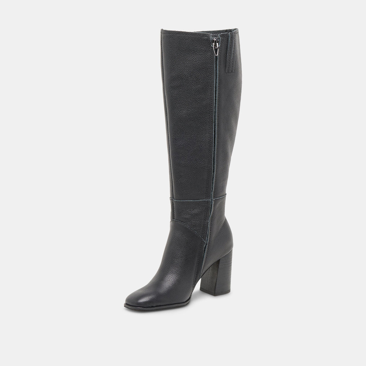 FYNN Wide Calf Boots Onyx Leather | Dolce Vita