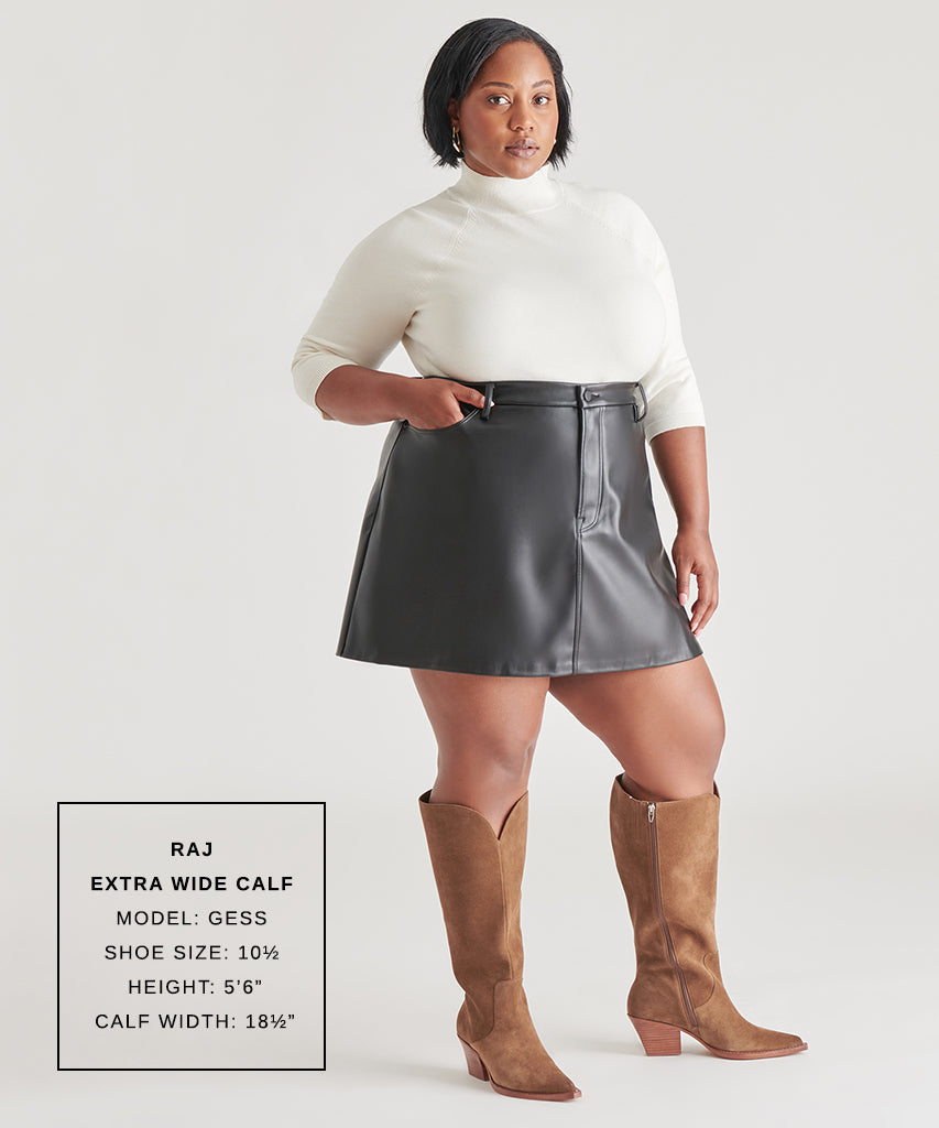 Raj Extra Wide Calf Brown Suede Boots | Dolce Vita