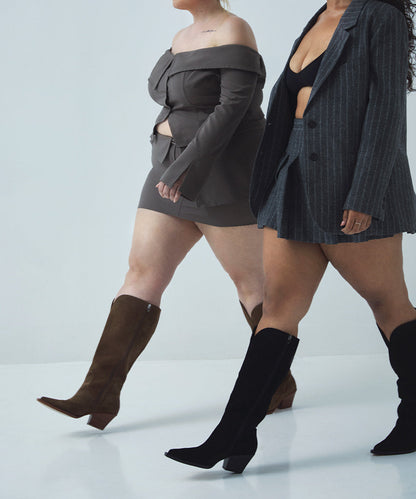 Raj Extra Wide Calf Brown Suede Boots | Dolce Vita