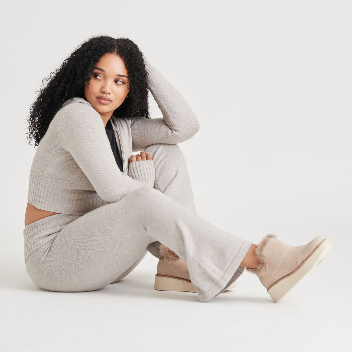 ARDY PLUSH H2O BOOTIES TAUPE SUEDE | Dolce Vita