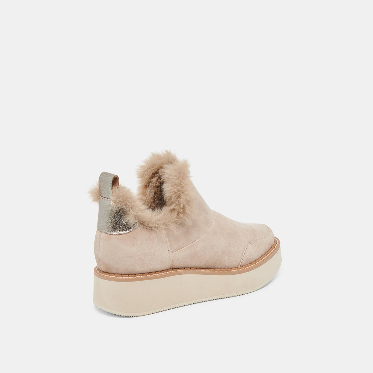 ARDY PLUSH H2O BOOTIES TAUPE SUEDE | Dolce Vita