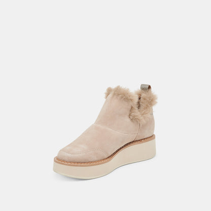 ARDY PLUSH H2O BOOTIES TAUPE SUEDE | Dolce Vita