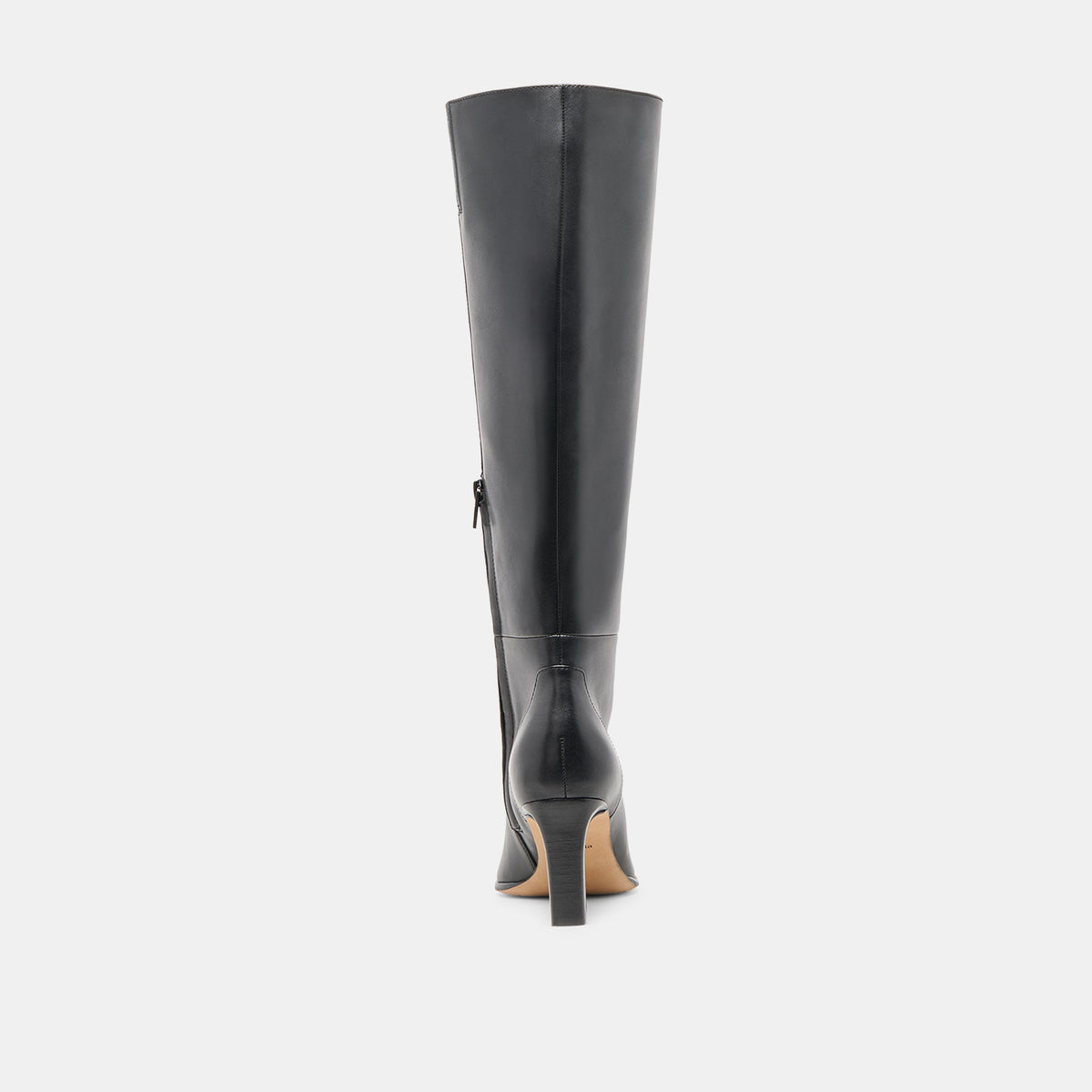 Emmi Black Leather Narrow Calf Boots | Dolce Vita