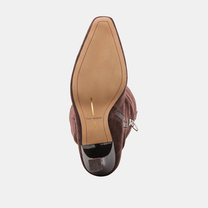 Lousa Mahogany Suede Boots | Dolce Vita