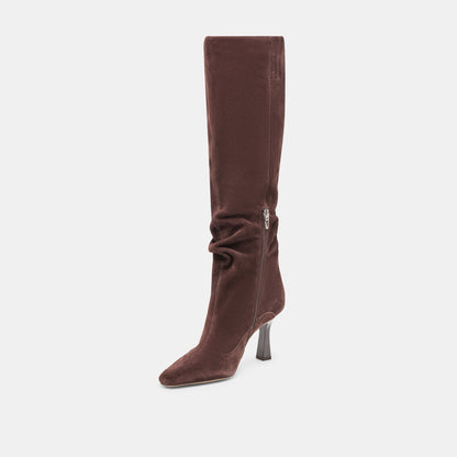 Lousa Mahogany Suede Boots | Dolce Vita