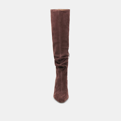 Lousa Mahogany Suede Boots | Dolce Vita