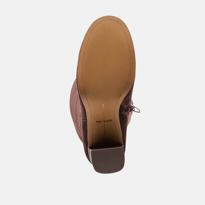 Hudsin Mahogany Suede Boots | Dolce Vita