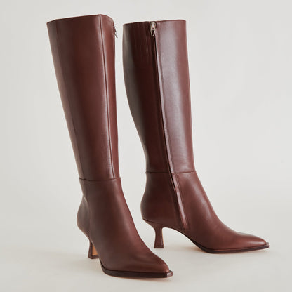 Auggie Extra Wide Calf Chocolate Boots | Dolce Vita