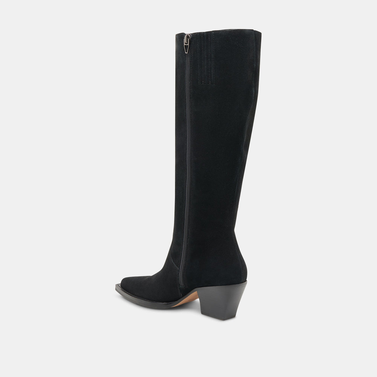 RAJ Wide Calf Boots Onyx Suede | Dolce Vita